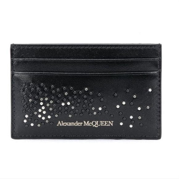 Alexander McQueen Logo-print Studded Cardholder - Picture 1 of 4
